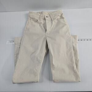 Levi's ribcage boot cut jeans corduroy pants beige tan size 29 womens 6812
